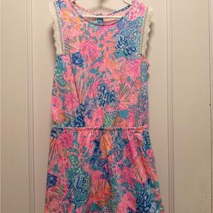 Lilly Pulitzer Sleeveless Coral Print Skort Dress